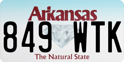 AR license plate 849WTK