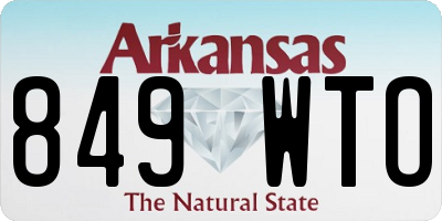 AR license plate 849WTO