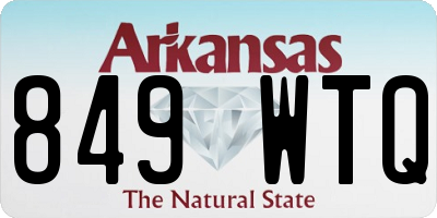 AR license plate 849WTQ