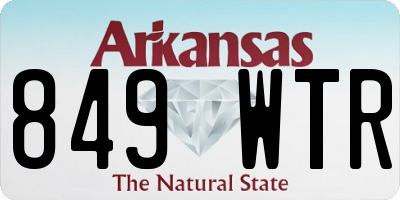 AR license plate 849WTR