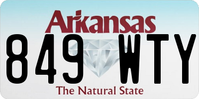 AR license plate 849WTY