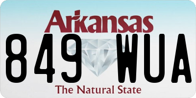 AR license plate 849WUA