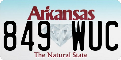 AR license plate 849WUC