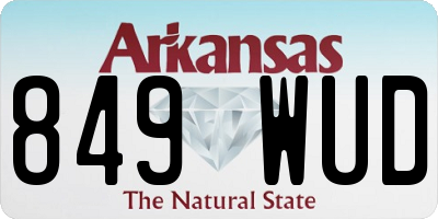 AR license plate 849WUD