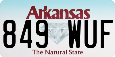 AR license plate 849WUF