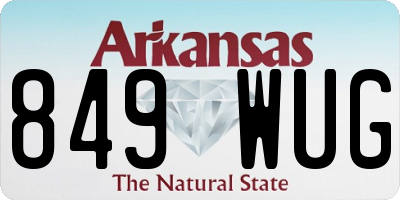 AR license plate 849WUG