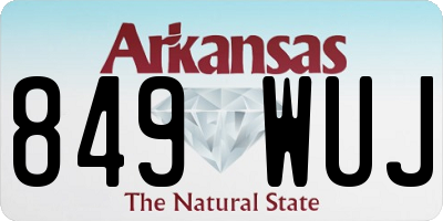 AR license plate 849WUJ