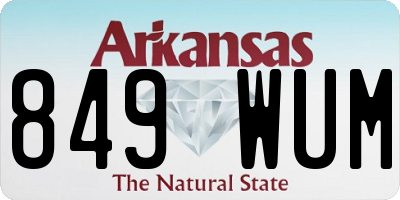 AR license plate 849WUM