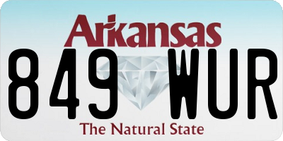 AR license plate 849WUR