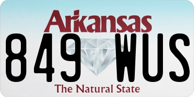 AR license plate 849WUS