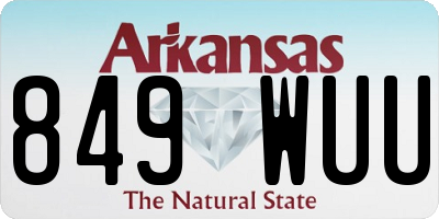 AR license plate 849WUU