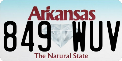AR license plate 849WUV