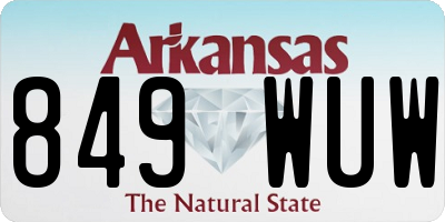 AR license plate 849WUW