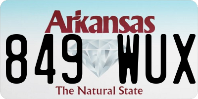 AR license plate 849WUX