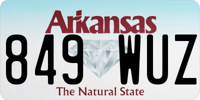 AR license plate 849WUZ