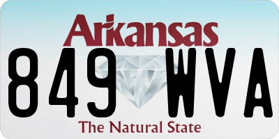 AR license plate 849WVA