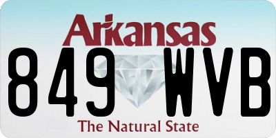 AR license plate 849WVB