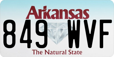 AR license plate 849WVF