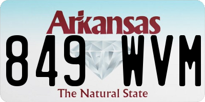 AR license plate 849WVM