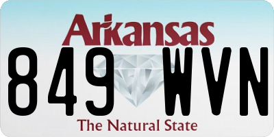AR license plate 849WVN