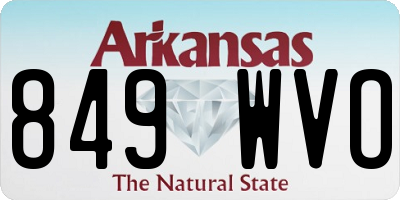 AR license plate 849WVO