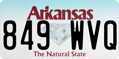 AR license plate 849WVQ