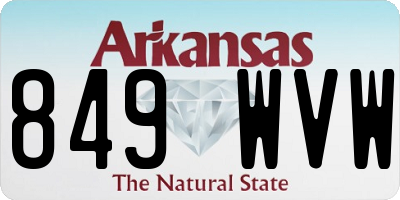 AR license plate 849WVW