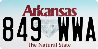 AR license plate 849WWA
