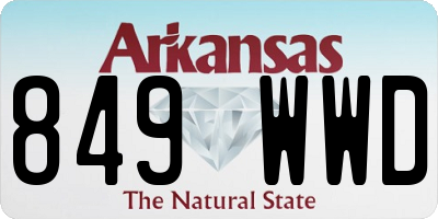 AR license plate 849WWD