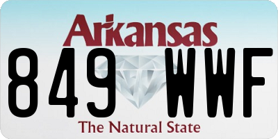 AR license plate 849WWF