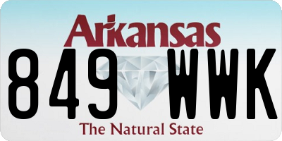 AR license plate 849WWK