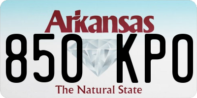 AR license plate 850KPO