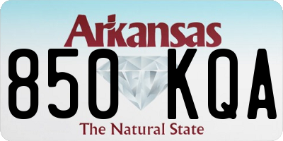 AR license plate 850KQA