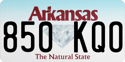 AR license plate 850KQO