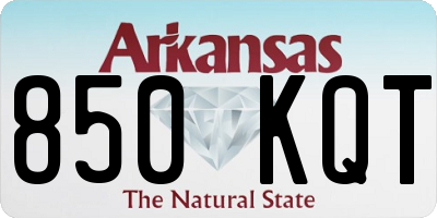 AR license plate 850KQT
