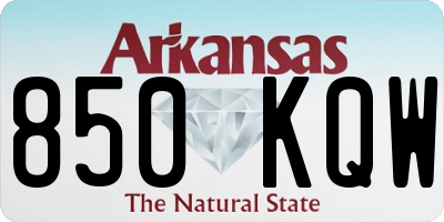AR license plate 850KQW