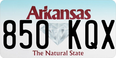AR license plate 850KQX