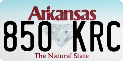 AR license plate 850KRC