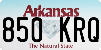 AR license plate 850KRQ