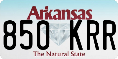 AR license plate 850KRR