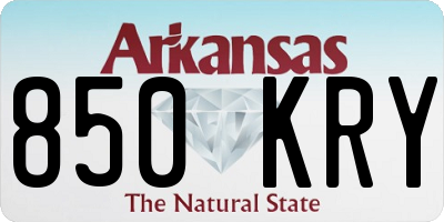 AR license plate 850KRY