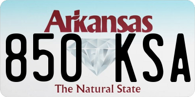 AR license plate 850KSA