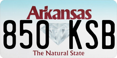 AR license plate 850KSB