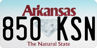 AR license plate 850KSN
