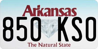 AR license plate 850KSO