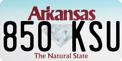 AR license plate 850KSU