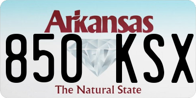 AR license plate 850KSX