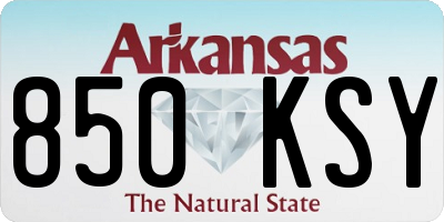 AR license plate 850KSY