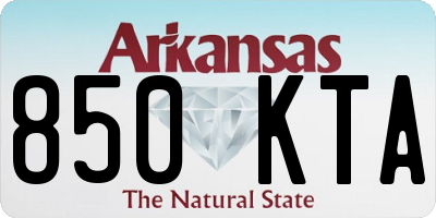 AR license plate 850KTA