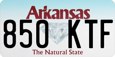 AR license plate 850KTF